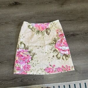Floral Pink Skirt size 4